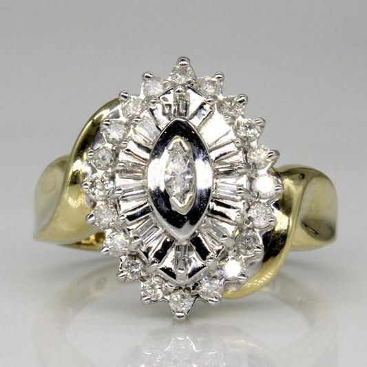 Strahlender Kristall-Goldring für funkelnden Glamour