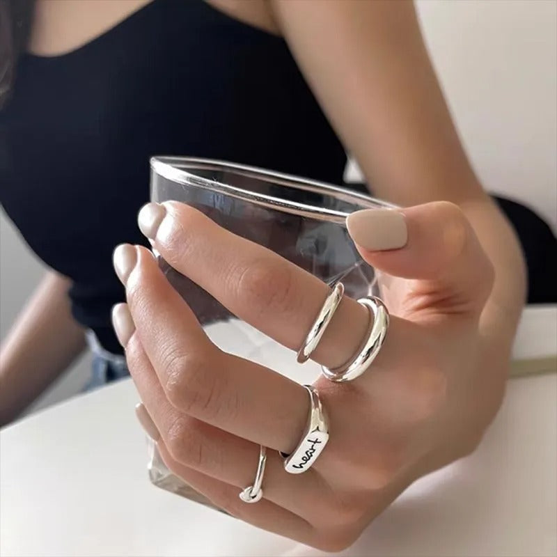 Eleganter verstellbarer Vintage-Ring aus hochwertigem 925 Sterling Silber
