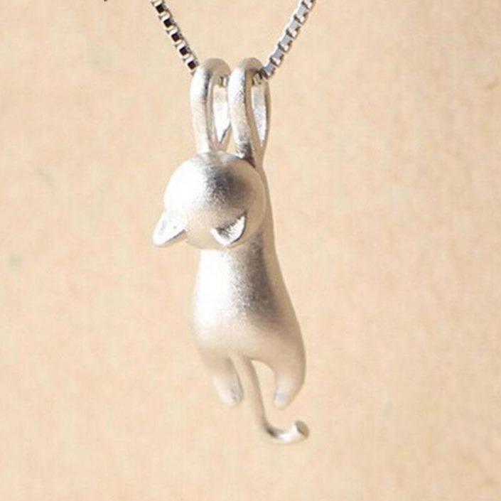 Charmante Kitty-Halskette aus 925 Sterling Silber